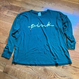 PINK Victoria's Secret Teal Long Sleeve Tee
